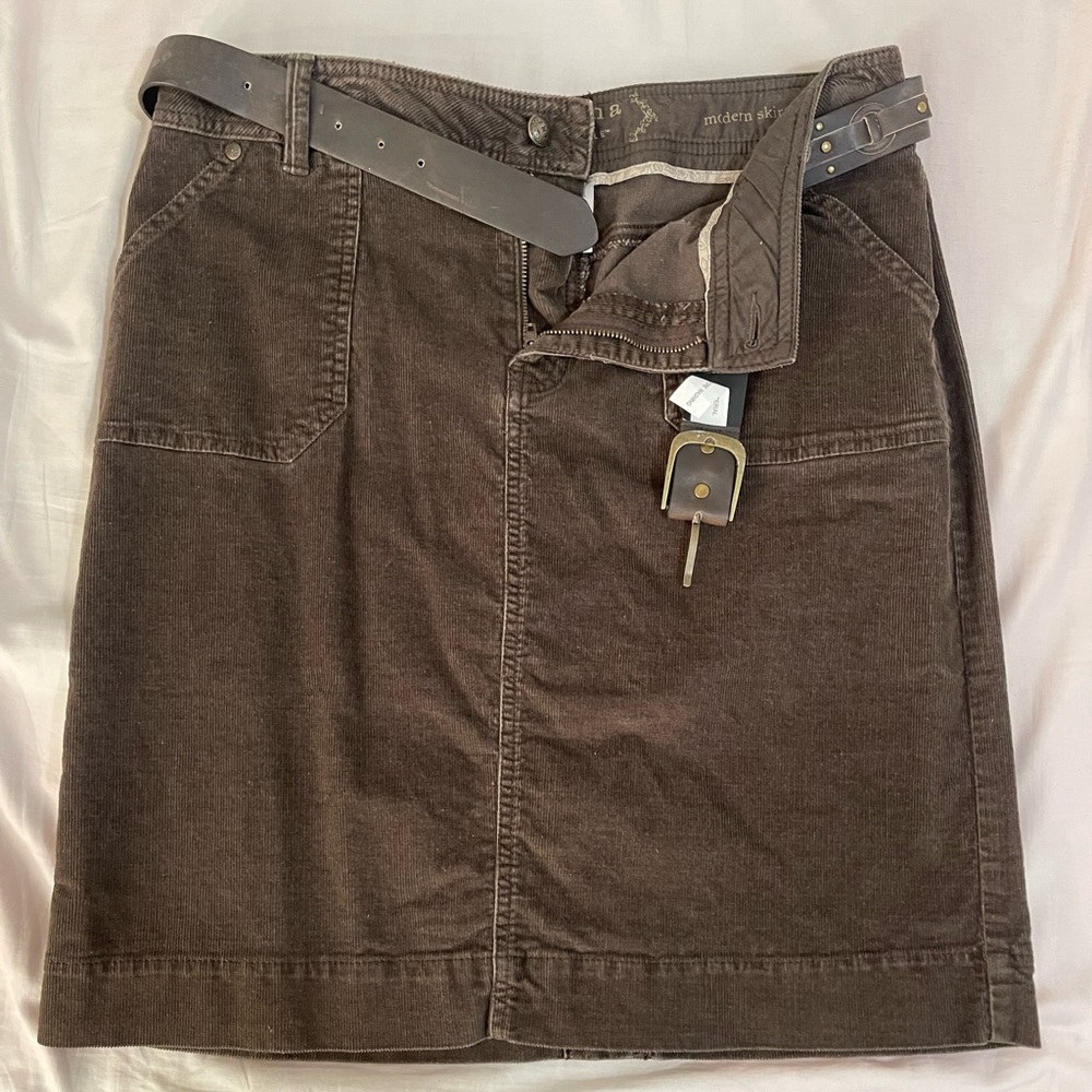 Brown Corduroy Skirt